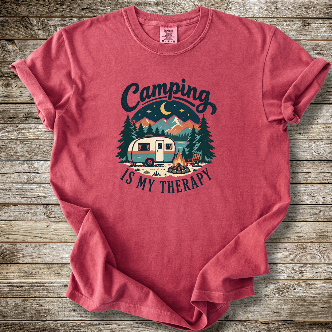 Camping Is My Therapy T-shirt