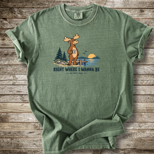 Where I Wanna Be Moose T-shirt