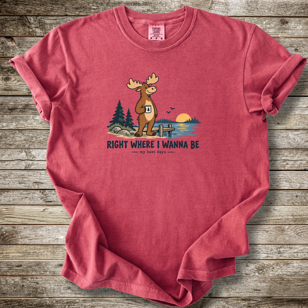 Where I Wanna Be Moose T-shirt