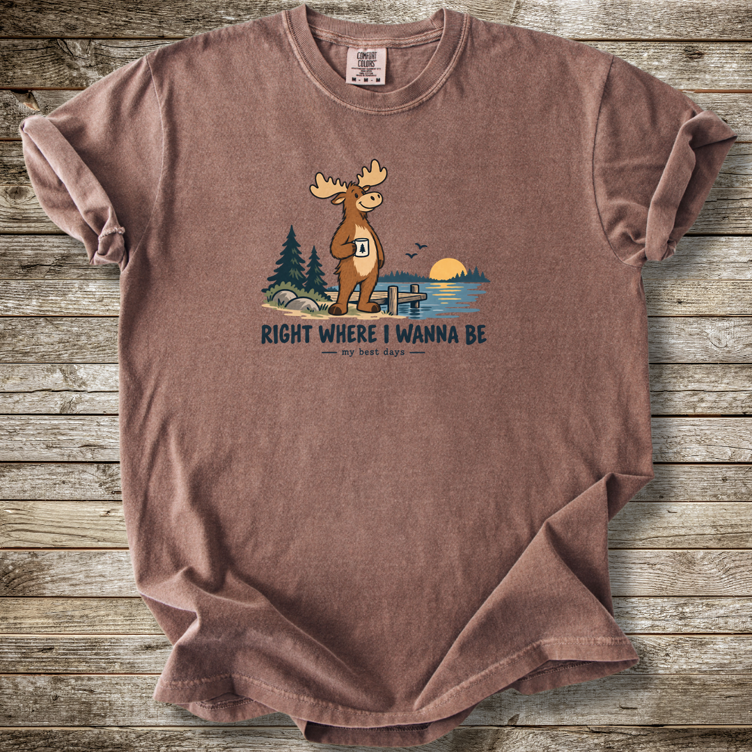 Where I Wanna Be Moose T-shirt