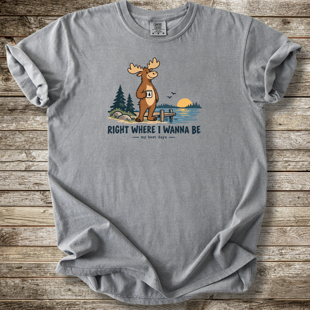 Where I Wanna Be Moose T-shirt