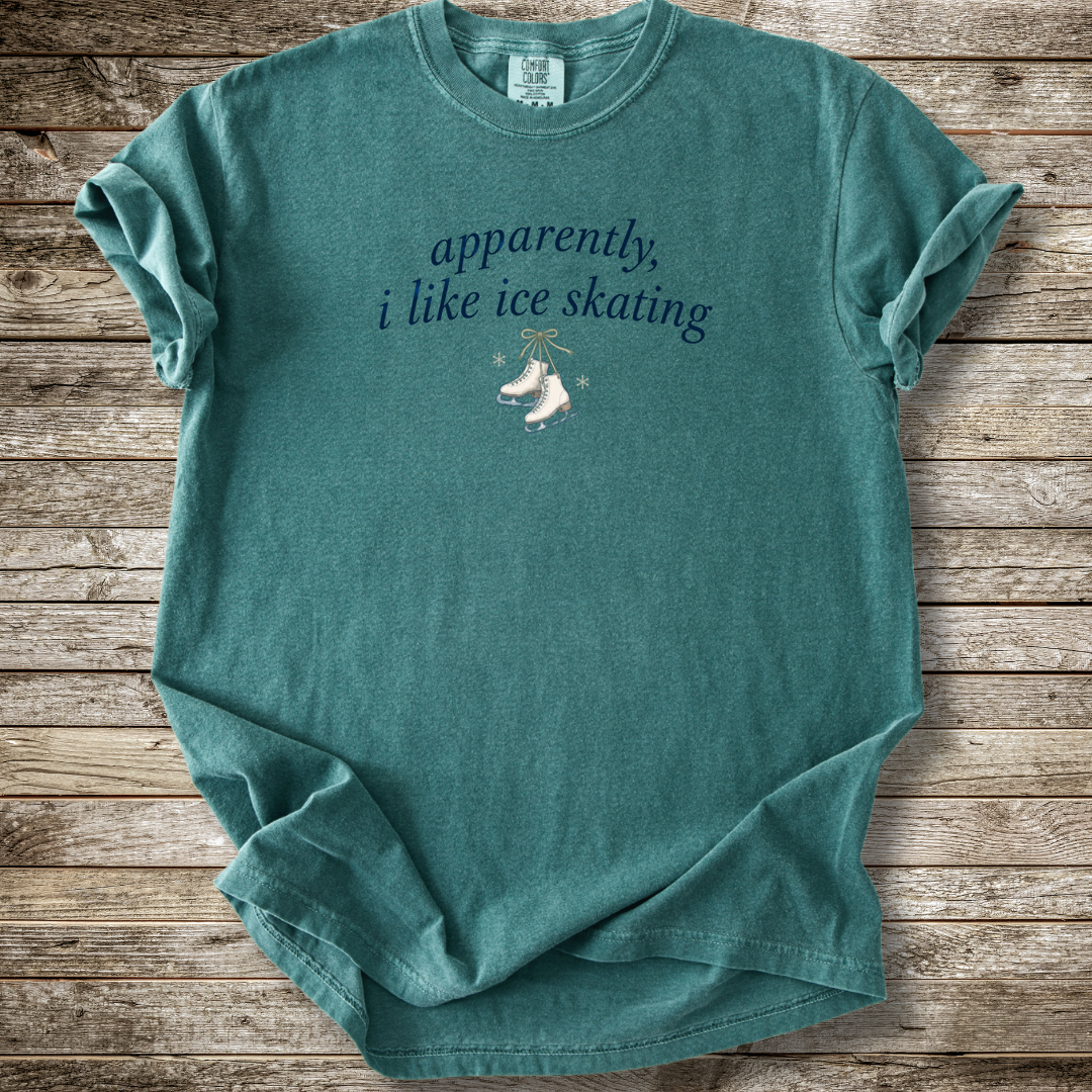 Apparnetly I Like Ice Skating T-shirt