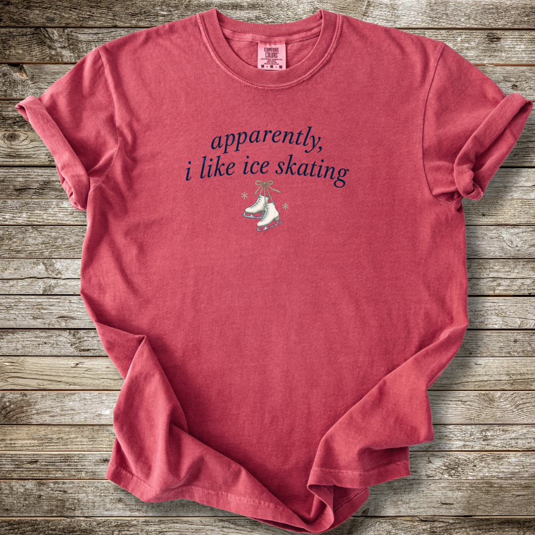 Apparnetly I Like Ice Skating T-shirt