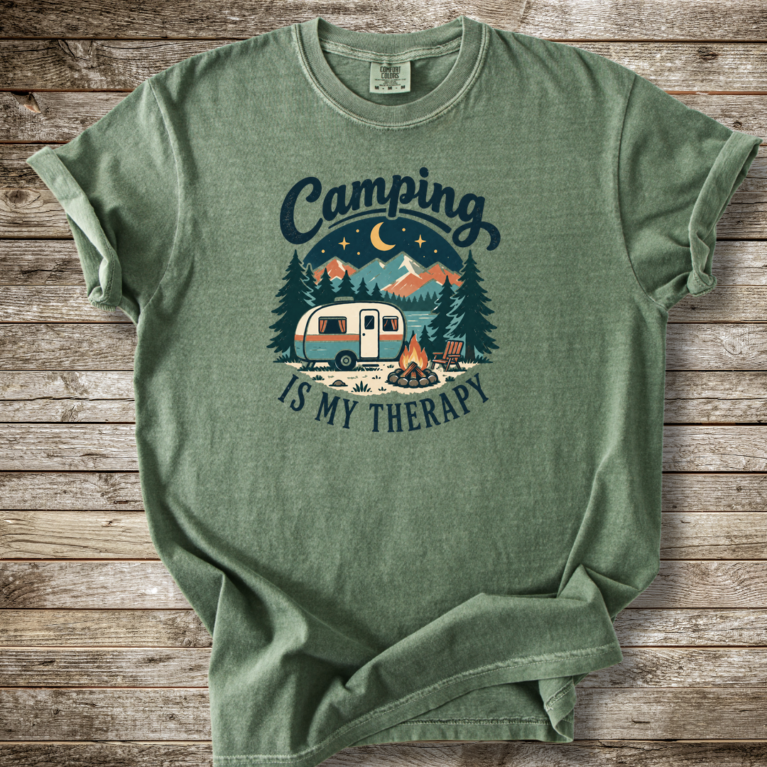 Camping Is My Therapy T-shirt