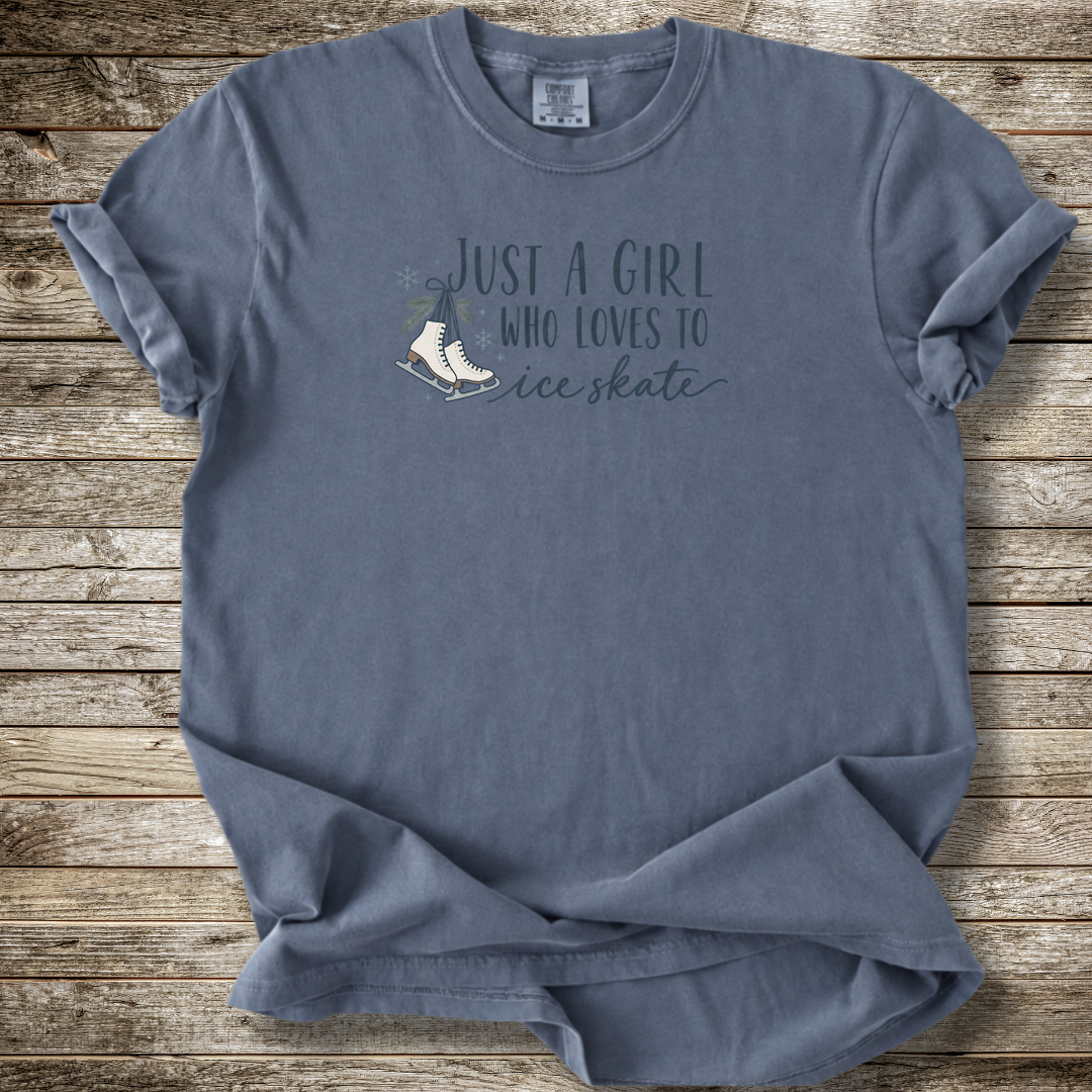 Just A Girl Who Loves Ice Skating T-shirt