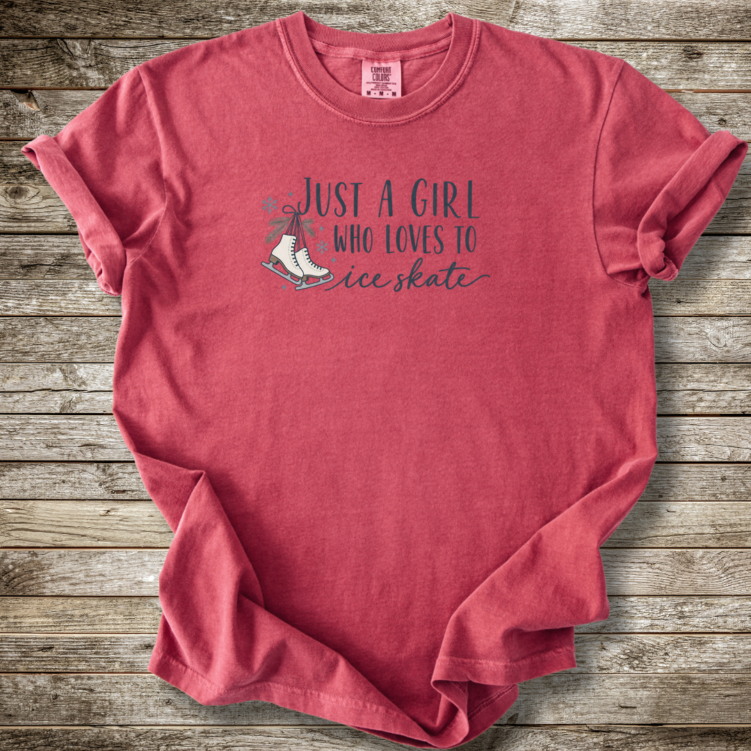 Just A Girl Who Loves Ice Skating T-shirt