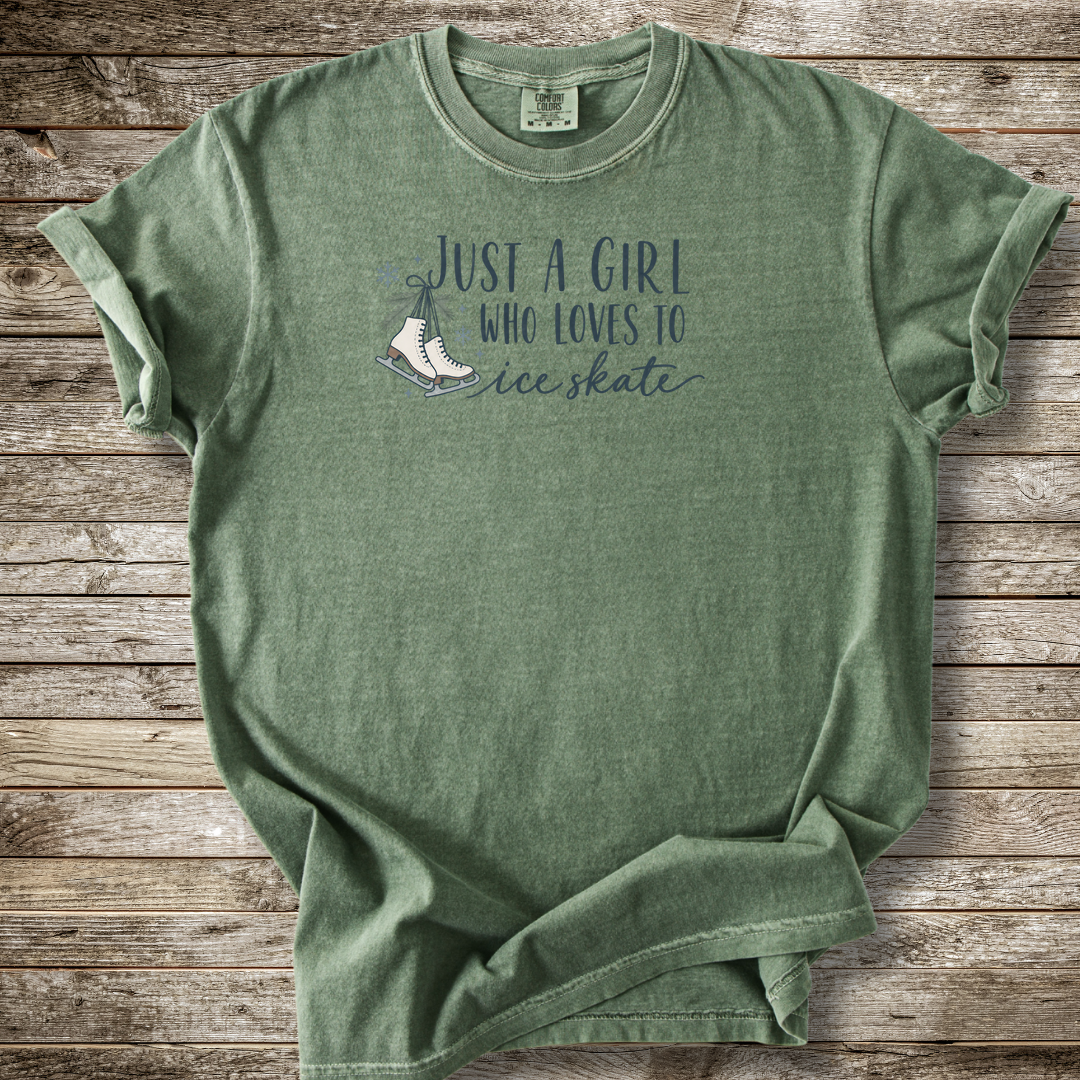Just A Girl Who Loves Ice Skating T-shirt
